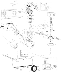 Air-Compressor Parts Diagram and Parts List for VT610603  Campbell Hausfeld Compressor